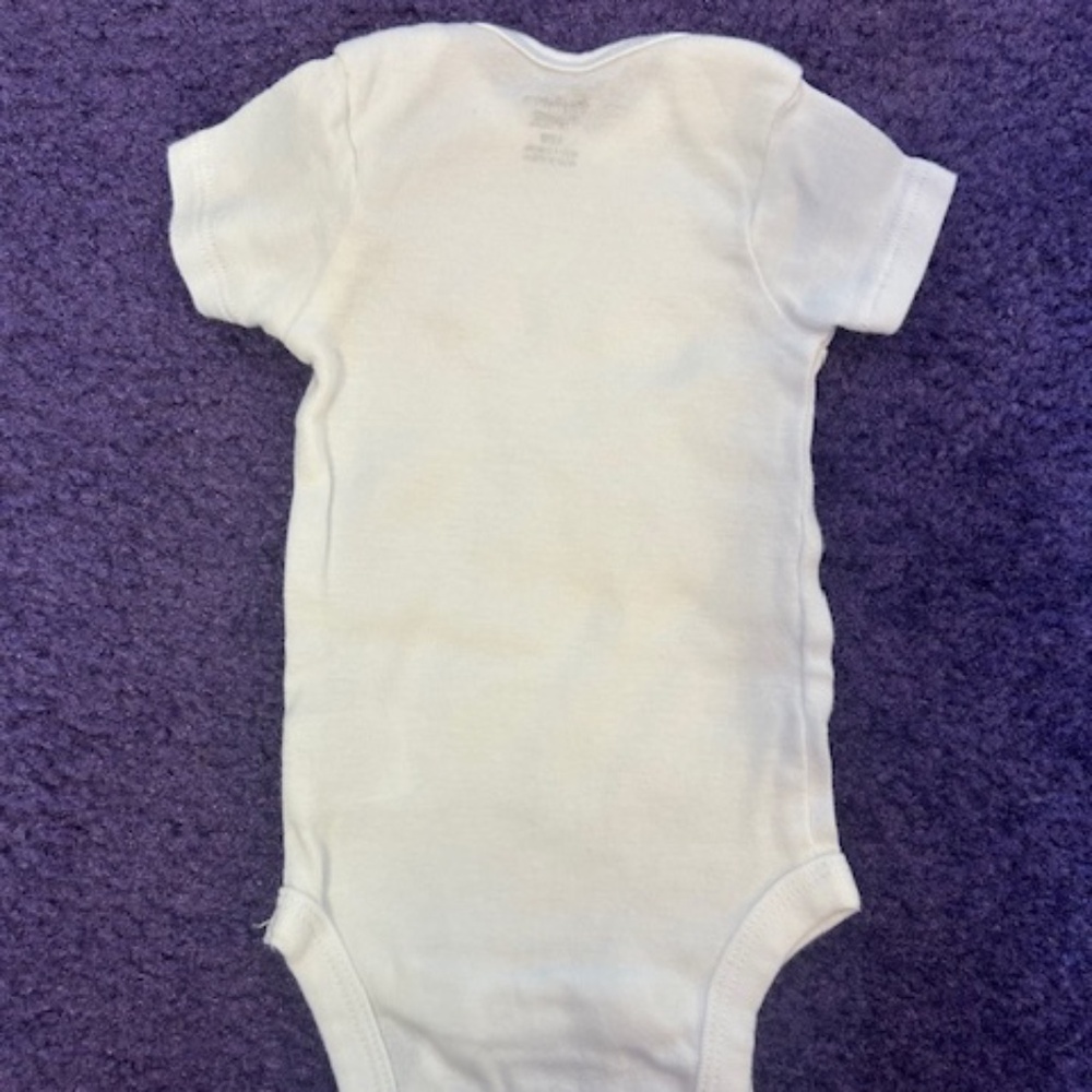 Gerber Organic White Onesies - 0-3 month - Set of 6 - Picture 3 of 4